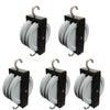 50mm Double Groove Aluminum Pulley with Hooks – Pack of 5