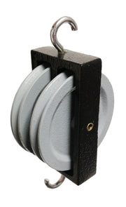 Physics Lab Pulley – Double Groove, Hooks for Tandem Mount, 5 pcs