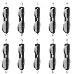 Double Tandem Pulley – 50mm + 38mm Cast Metal Wheels with Hooks, Pack of 10 by GSC International Inc.