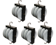 Triple Parallel Pulley for Physics Experiments – 5 Pack