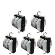 50mm Triple Groove Metal Pulley Set (Pack of 5)