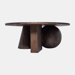 Sagebrook Home 17098 Geometric Shaped Legs Coffee Table, Brown Kd