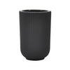 Sagebrook Home 17122-04 Ceramic, 7" Ridged Vase, Black