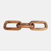 Sagebrook Home 17165 Wood, 17" Square Links Chain, Brown