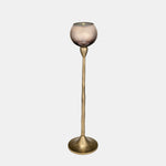 Sagebrook Home 17170-02 Glass, 21" Tealight Holder, Champagne