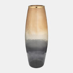 Sagebrook Home 17171-02 24" Glass Vase With Meta Ring, Bronze
