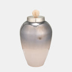 Sagebrook Home 17175-01 17" Glass Vase With Blush Knob, Champagne