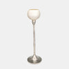 Sagebrook Home 17185-02 Glass, 21" Tealight Holder, Pear White