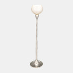 Sagebrook Home 17185-03 Glass, 24" Tealight Holder, Pear White