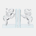 Sagebrook Home 17361 Crystal, S/2 5" Elephant Bookends