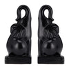 Sagebrook Home 17368-02 Ceramic, S/2 8" Elephant Bookends, Black