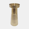 Sagebrook Home 17373-05 Metal, 10" Striped Pillar, Gold