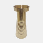 Sagebrook Home 17373-05 Metal, 10" Striped Pillar, Gold