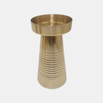 Sagebrook Home 17373-08 Metal, 8" Striped Pillar, Gold