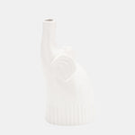 Sagebrook Home 17412-01 Ceramic, 9", Elephant Deco, White