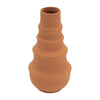 Sagebrook Home 17420-04 Ceramic, 11", Ring Pattern Vase, Terracotta