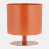 Sagebrook Home 17427-04 Ec Metal, 10", Flat Round Base Planter, Burnt Orange