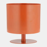 Sagebrook Home 17427-04 Ec Metal, 10", Flat Round Base Planter, Burnt Orange