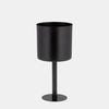 Sagebrook Home 17429-01 Ec Metal, 6", Flat Round Base Planter, Black