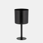 Sagebrook Home 17429-01 Ec Metal, 6", Flat Round Base Planter, Black
