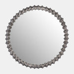 Sagebrook Home 17434 Metal, 29", Ring Texture Mirror, Brushed Nickel