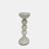 Sagebrook Home 17453-01 Glass, 13", Bubbly Candle Holder, White
