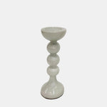 Sagebrook Home 17453-01 Glass, 13", Bubbly Candle Holder, White