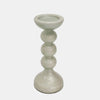 Sagebrook Home 17453-02 Glass, 15", Bubbly Candle Holder, White
