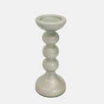 Sagebrook Home 17453-02 Glass, 15", Bubbly Candle Holder, White