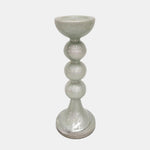 Sagebrook Home 17453-03 Glass, 18", Bubbly Candle Holder, White