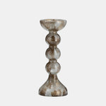 Sagebrook Home 17453-04 Glass, 13", Bubbly Candle Holder, Brown