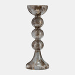 Sagebrook Home 17453-06 Glass, 18", Bubbly Candle Holder, Brown