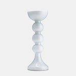 Sagebrook Home 17453-08 Glass, 15", Bubbly Candle Holder, White Enam