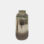 Sagebrook Home 17455-01 Glass, 15", Vase With Bracelet, Nickle With Aloe