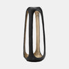 Sagebrook Home 17463-01 Metal, 15", Open Vase, Matte Black