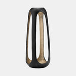 Sagebrook Home 17463-01 Metal, 15", Open Vase, Matte Black