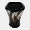 Sagebrook Home 17468 Iron, 25", Ova Stain Vase, Black
