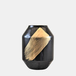 Sagebrook Home 17492-01 Glass, 10" Star Dust Vase, Gold/Black(Golden Swooch)