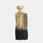 Sagebrook Home 17500-02 Metal, 16", Rigged Vase, Gold/Black
