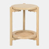 Sagebrook Home 17529 Wood/Rattan, 19" Side Table, Natura Kd