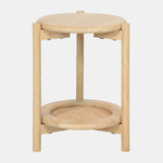 Sagebrook Home 17529 Wood/Rattan, 19" Side Table, Natura Kd