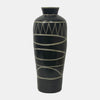 Sagebrook Home 17544-03 Terracotta, 22" Modern Vase, Black