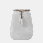 Sagebrook Home 17548-01 Ecomix, 16" Vase With Jute Detail, White