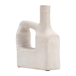Sagebrook Home 17549-02 Ecomix, 13" Abstract Vase, Antique White