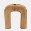 Sagebrook Home 17559-02 Wood, 10" Horseshoe Vase, Brown