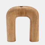 Sagebrook Home 17559-02 Wood, 10" Horseshoe Vase, Brown