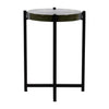 Sagebrook Home 17564 Metal/Glass, 17"x22" Side Table, Black