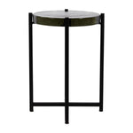 Sagebrook Home 17564 Metal/Glass, 17"x22" Side Table, Black