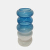 Sagebrook Home 17568-01 Glass, 12" Accordion Vase, Blue