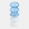 Sagebrook Home 17568-02 Glass, 17" Accordion Vase, Blue
